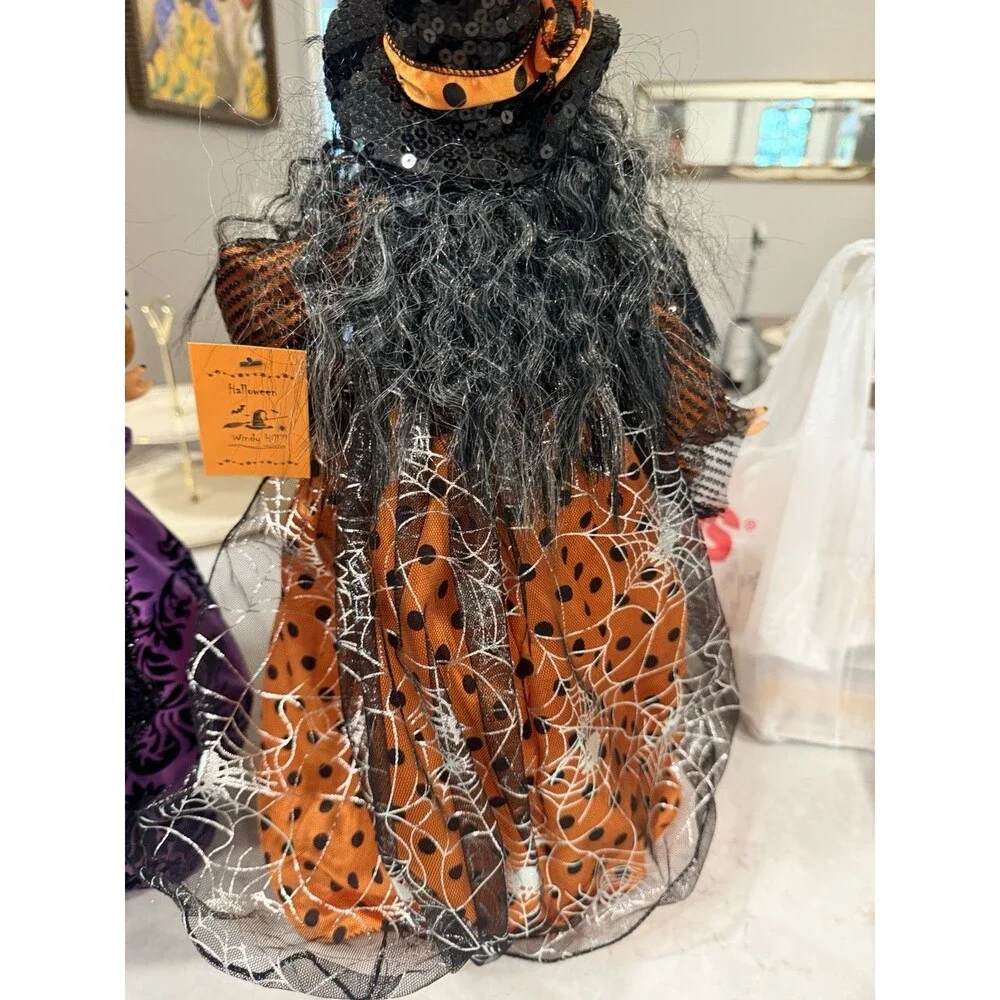 NWT Windy Hill Collection Halloween Witch Figurines Set of 2 Glitter